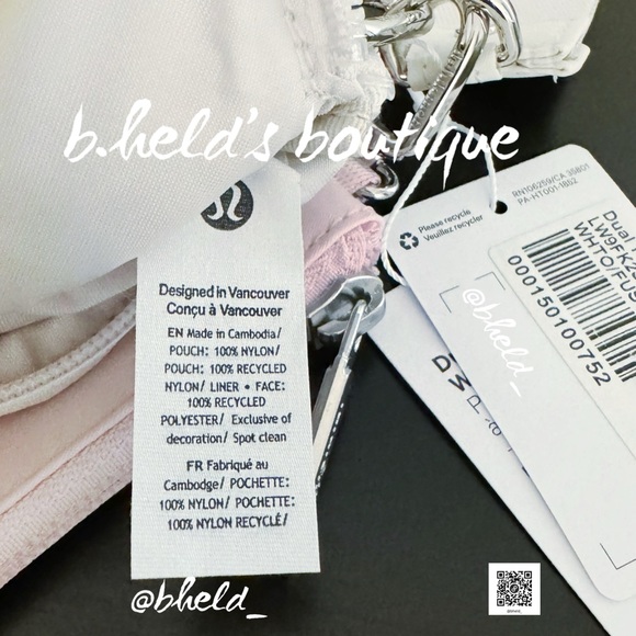 lululemon Dual Pouch Wristlet in White Opal/Flush Pink One Size Brand New NWT - Picture 14 of 15
